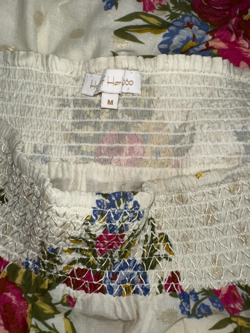 House of Harlow 1960 Ivory Maxi Skirt with Pink, Blue & Yellow Floral Print - Picture 6 of 10